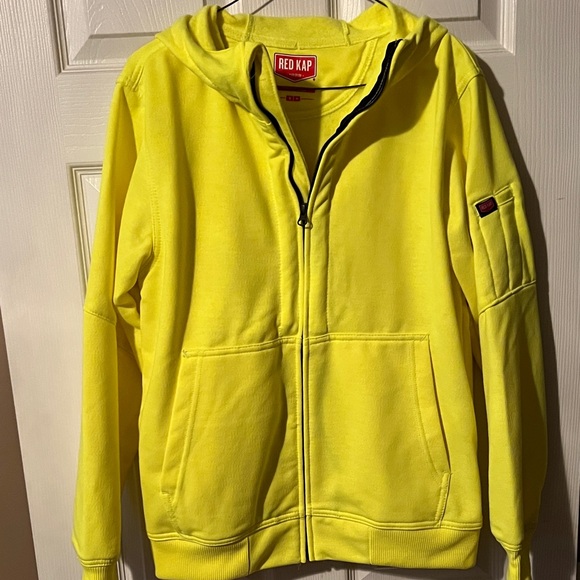 Red Kap Men's Yellow Hoodie Jacket - Picture 1 of 3